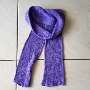 #10668-13 Minimalist unicolor scarf,Mauve and silver.